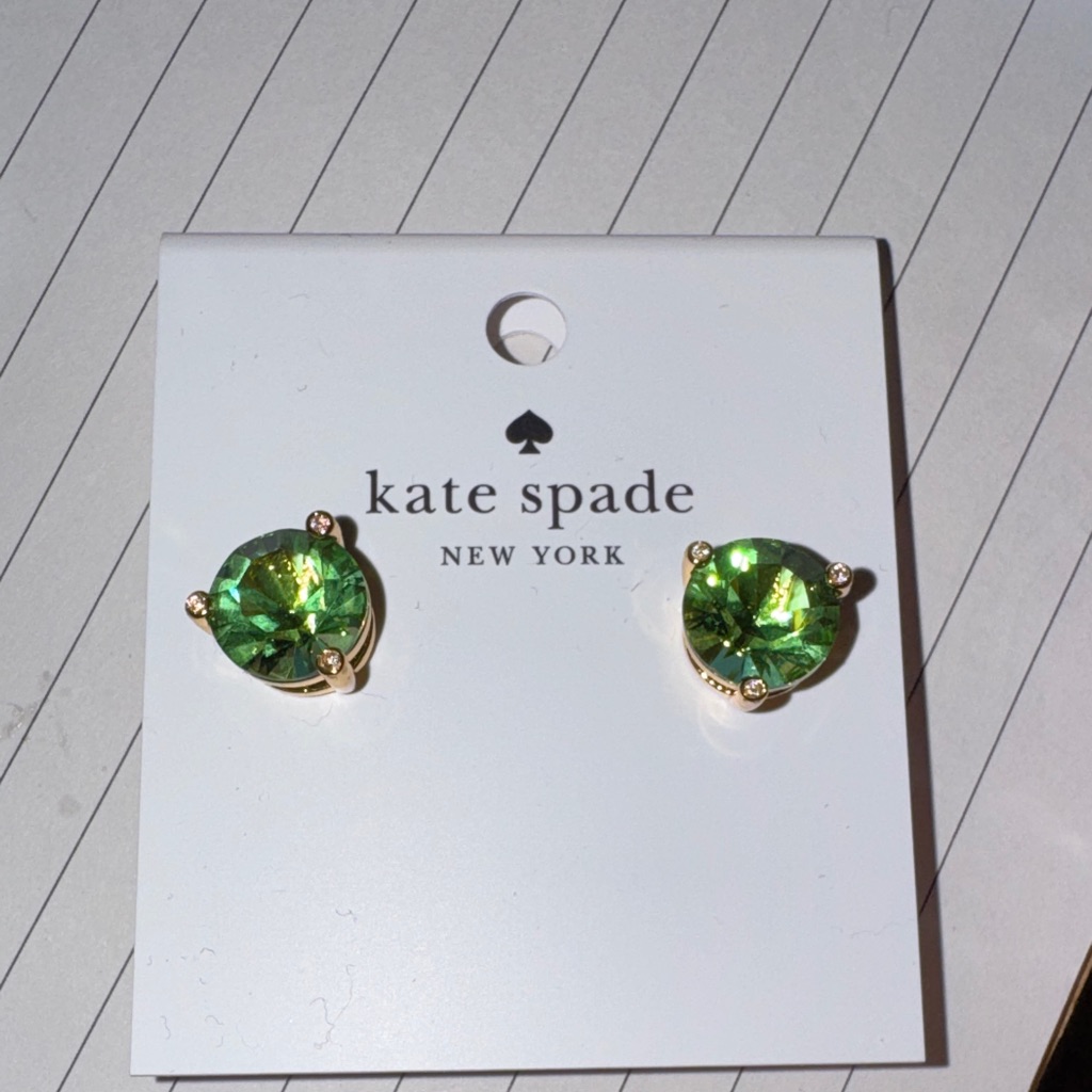 Kate Spade Green Crystal Stud Earrings 45$